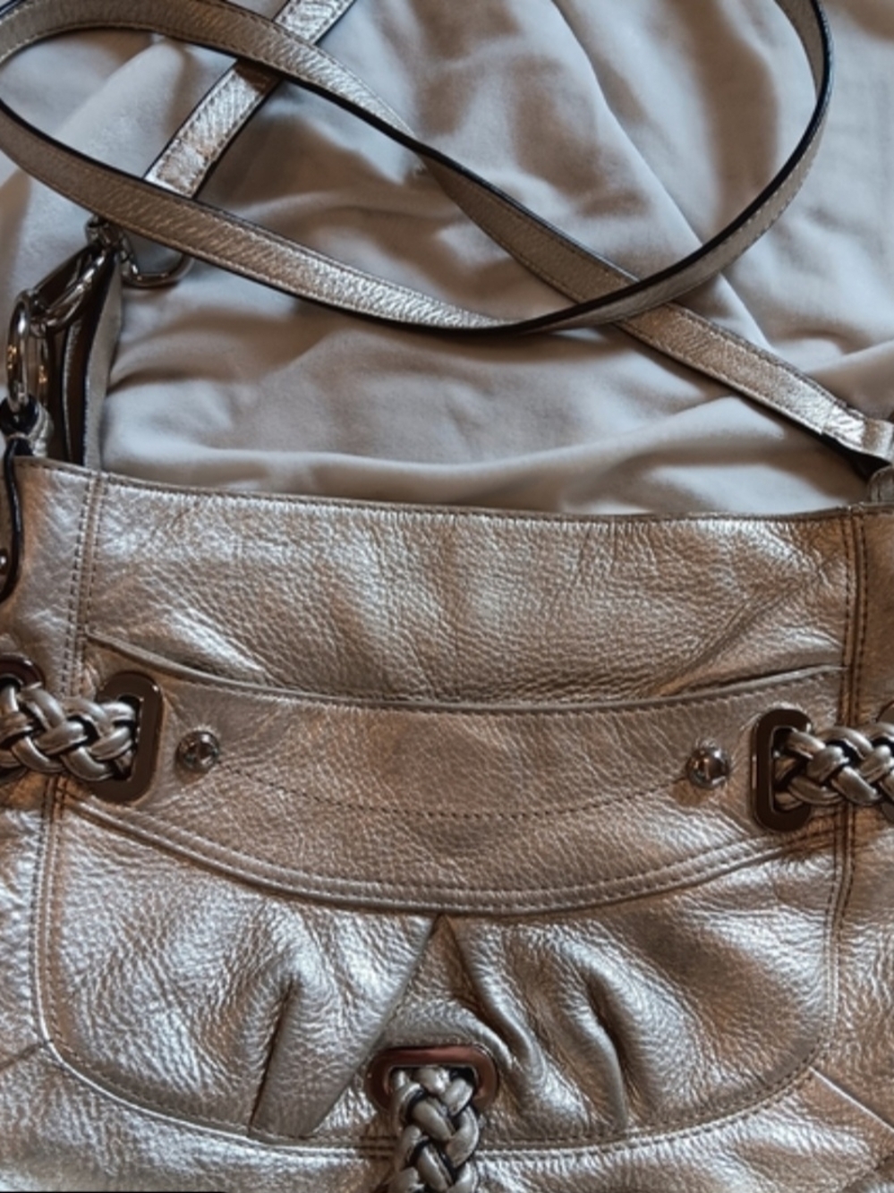 B Makowsky Metallic Bag